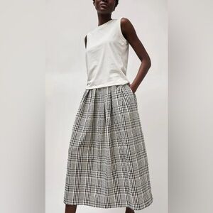 No. 6 MEL SKIRT - NAVY/WHITE GINGHAM pre-owned
